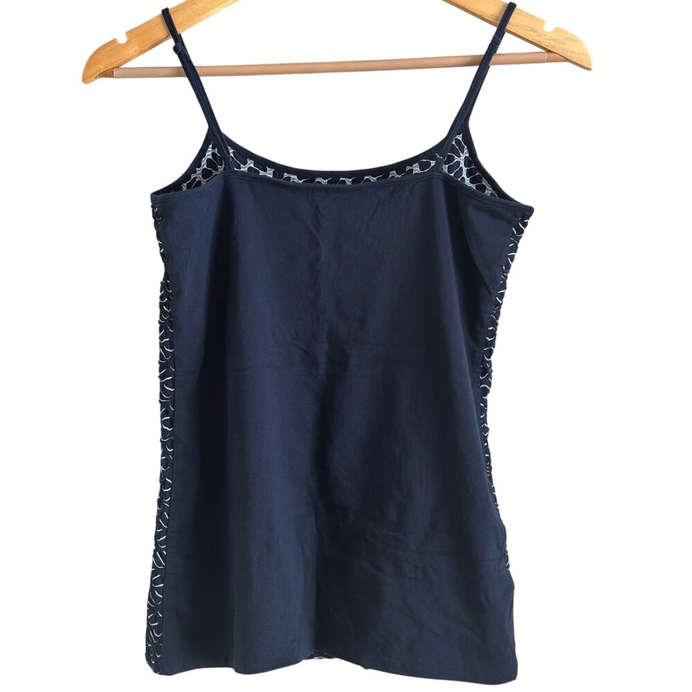 LOFT Outlet Tank Top Bundle M Navy Blue Cami Set Floral & Textured - Picture 9 of 11